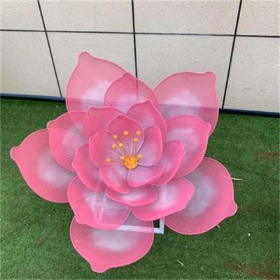 公园户外不锈钢彩绘金属花朵博鱼网页版