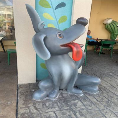 店铺商场玻璃钢卡通小狗博鱼网页版