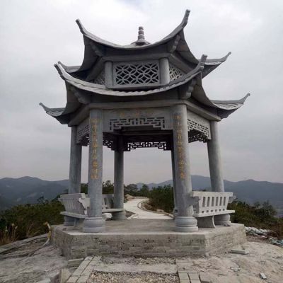大理石石雕园林户外景观凉亭博鱼网页版