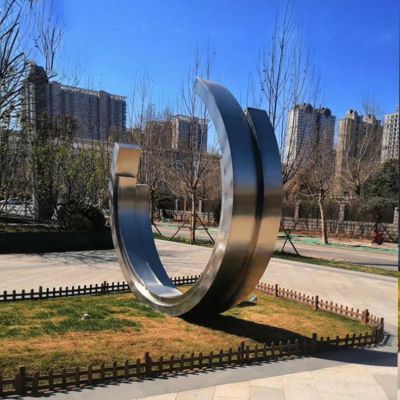 户外广场不锈钢抽象圆环博鱼网页版
