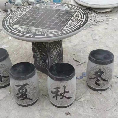 园林花岗岩 雕刻镂空石凳石桌博鱼网页版