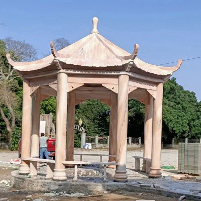 花岗岩户外八角景区公园休闲凉亭