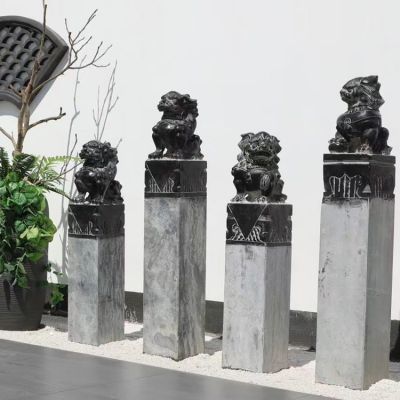 仿古石雕庭院门口青石石雕拴马桩