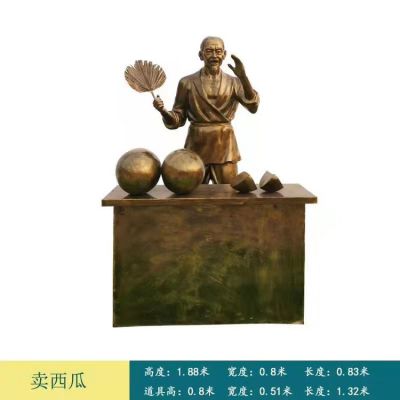 广场玻璃钢卖西瓜小贩民俗人物博鱼网页版