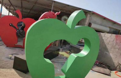 抽象不锈钢雕刻苹果博鱼网页版