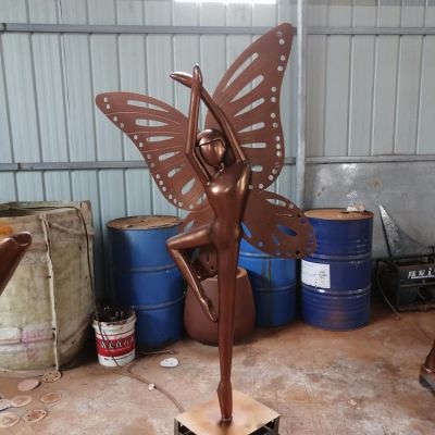 玻璃钢仿铜舞蹈仙子博鱼网页版户外广场景观小品