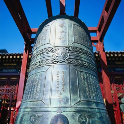 寺庙景区大型铜钟仿古做旧摆件