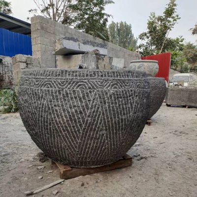石雕鱼缸青石仿古盆石槽石头缸水槽石头花盆博鱼网页版