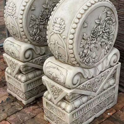 汉白玉仿古抱鼓石