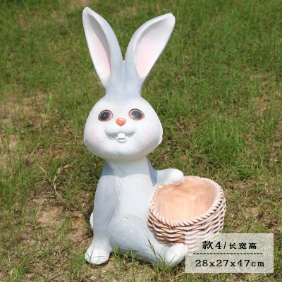 儿童乐园一只白色玻璃钢兔子博鱼网页版