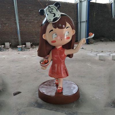商场户外美食店铺玻璃钢卡通人物博鱼网页版