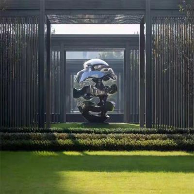 房产 不锈钢抽象镂空圆草坪园林景观博鱼网页版