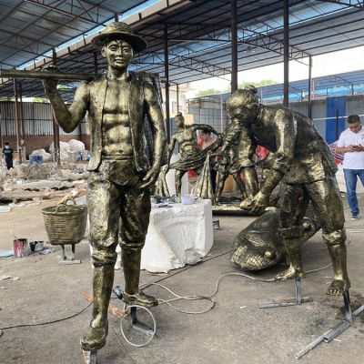 玻璃钢仿铜农作人物博鱼网页版