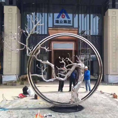 公司集团不锈钢创意树枝圆环博鱼网页版
