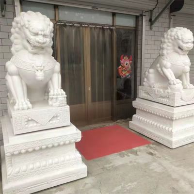 镇宅大理石汉白玉石雕狮子博鱼网页版