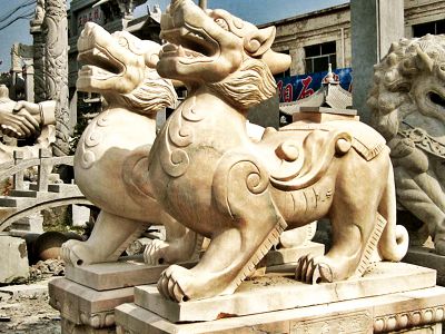 庭院寺庙大理石石雕神兽貔貅博鱼网页版