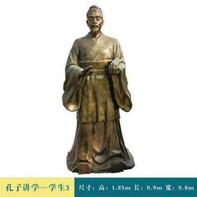 校园玻璃钢仿铜园林景观人物孔子博鱼网页版