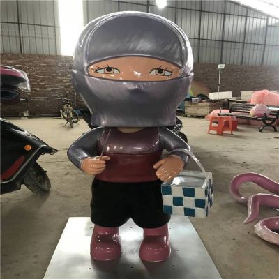 户外园林创意玻璃钢蒙面的卡通人物博鱼网页版