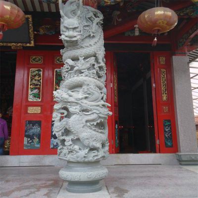 庭院户外大理石石雕园林大型石柱博鱼网页版