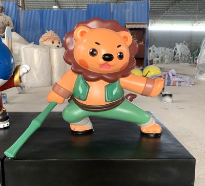 公园广场功夫玻璃钢卡通老虎人偶造型博鱼网页版