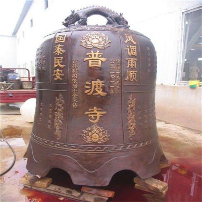 寺庙大型玻璃钢仿铜铜钟摆件