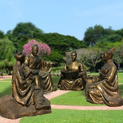 校园玻璃钢仿铜古代名人博鱼网页版