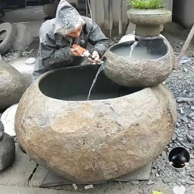 创意大理石石雕流水摆件庭院博鱼网页版