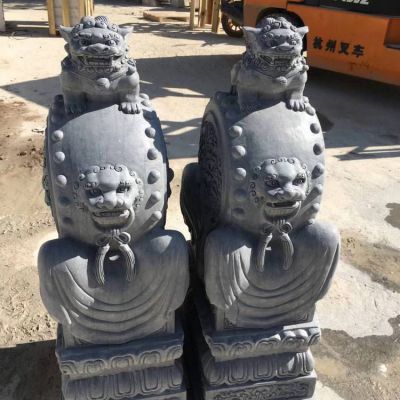 庭院大理石石雕一对抱鼓石博鱼网页版