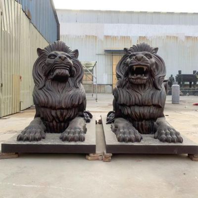 铜雕大型狮子工厂博鱼网页版