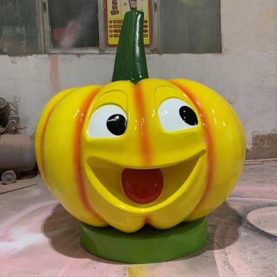 玻璃钢卡通彩绘搞怪表情蔬菜南瓜博鱼网页版