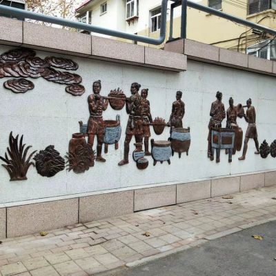 城市街道装饰文化浮雕人物博鱼网页版摆件