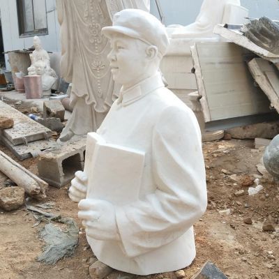 汉白玉石雕校园胸像名人博鱼网页版