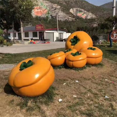 玻璃钢仿真水果柿子博鱼网页版篮农场基地摆件 