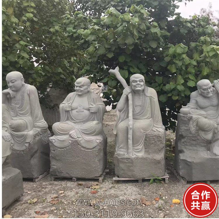 大理石石雕宗教寺庙景区十八罗汉博鱼网页版