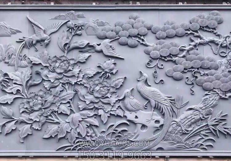 装饰石雕壁画 镂空浮雕影壁墙 景区校园文化墙博鱼网页版
