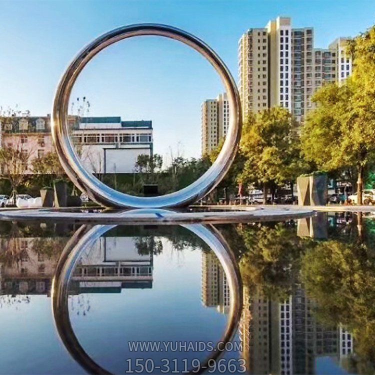 不锈钢镜面户外广场水景圆环博鱼网页版