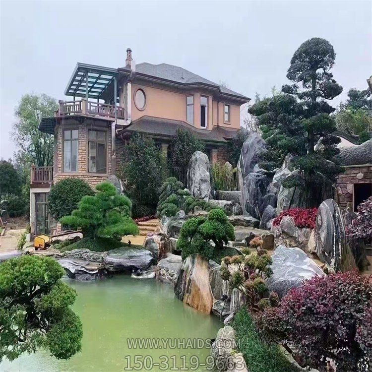 小区别墅装饰灵璧石假山 人造景观定制博鱼网页版