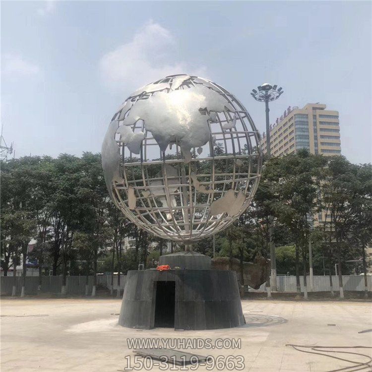 校园广场不锈钢金属镂空地球仪博鱼网页版