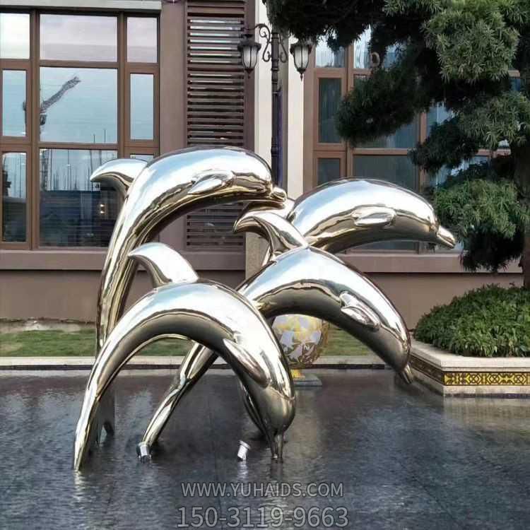 喷泉水景不锈钢镜面海豚博鱼网页版