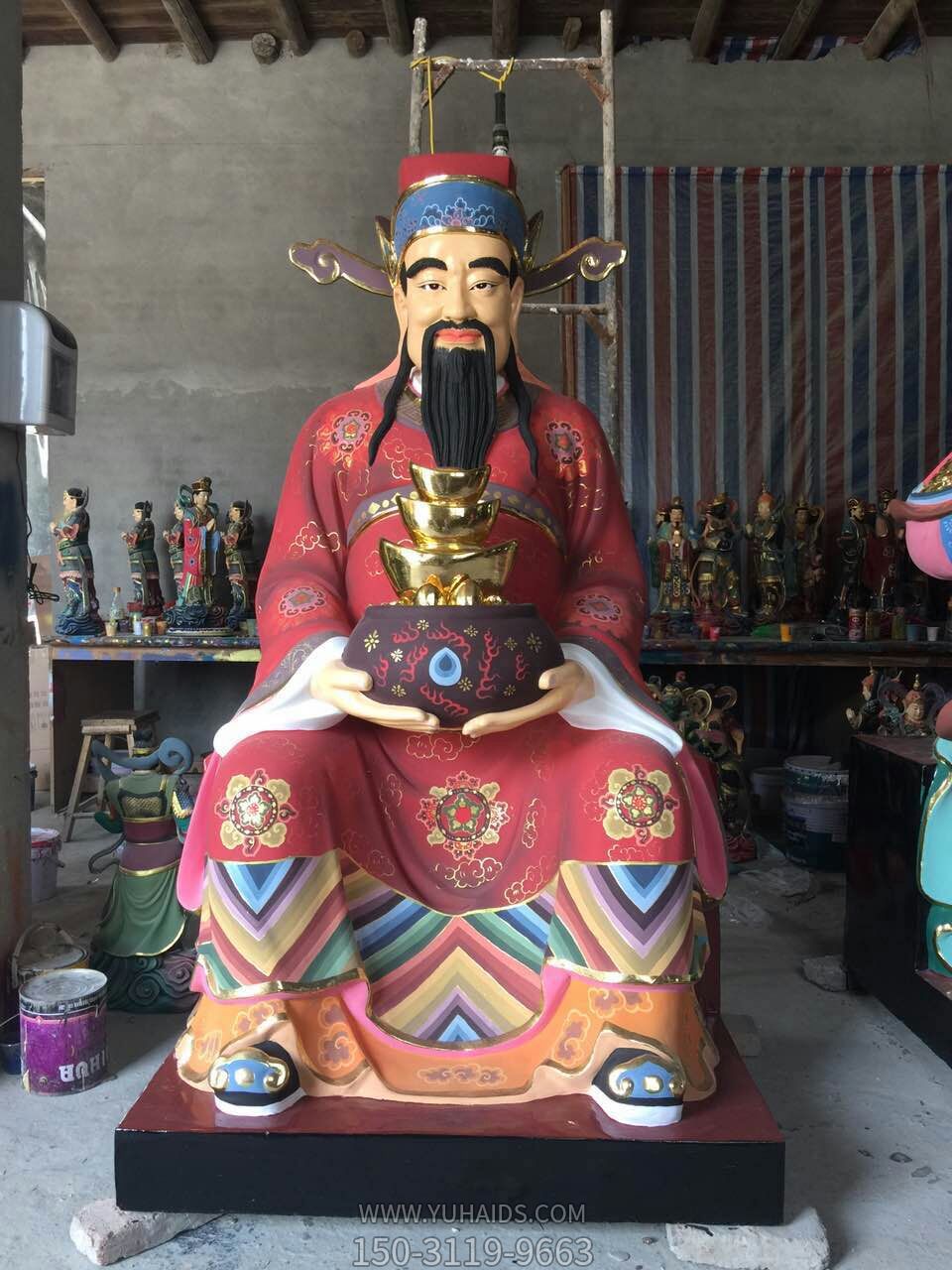 玻璃钢彩绘大型神佛寺庙供奉财神博鱼网页版
