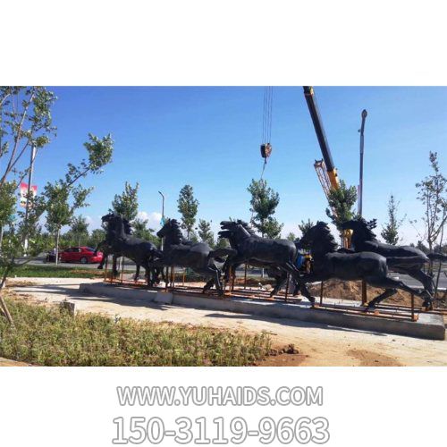 户外景区玻璃钢仿铜大型骑马将军博鱼网页版