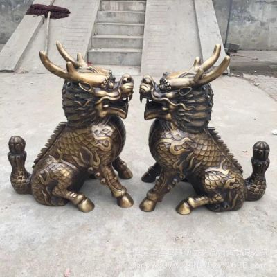 户外园林景观不锈钢喷漆麒麟博鱼网页版