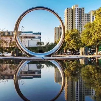 不锈钢镜面户外广场水景圆环博鱼网页版