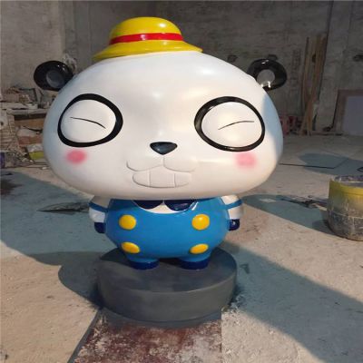 幼儿园摆放玻璃钢卡通熊猫公仔博鱼网页版