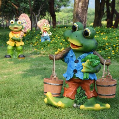公园彩绘个性树脂青蛙博鱼网页版