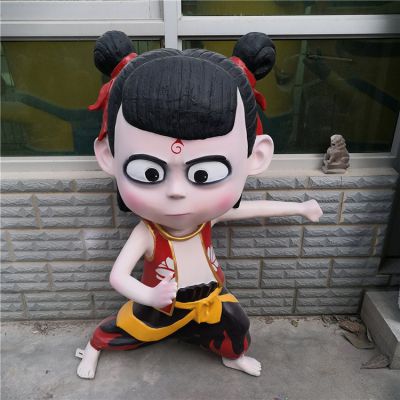 电影动漫人物玻璃钢彩绘卡通哪吒博鱼网页版