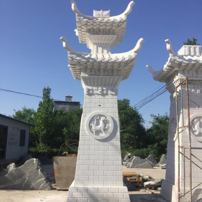  农村花岗岩门楼石雕 户外广场景区石门楼 博鱼网页版