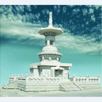 寺院景点摆放大理石汉白玉雕刻佛塔博鱼网页版