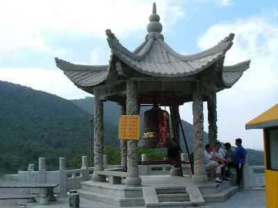 凉亭博鱼网页版-景区寺庙摆放铜钟仿古建凉亭