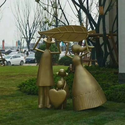 户外园林不锈钢抽象人物景观博鱼网页版